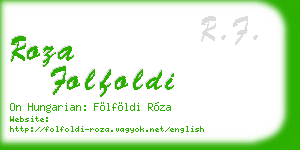 roza folfoldi business card